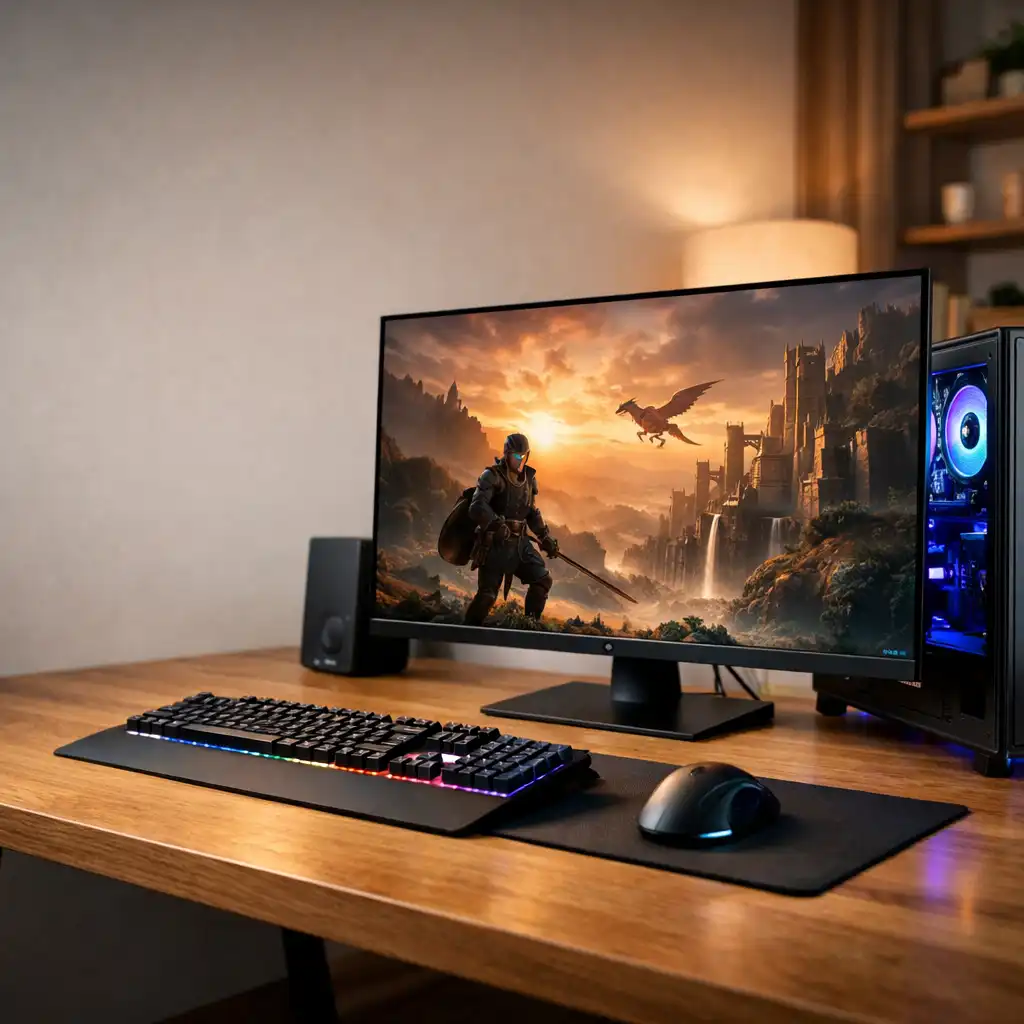 Nowoczesny zestaw gamingowy z podświetleniem RGB